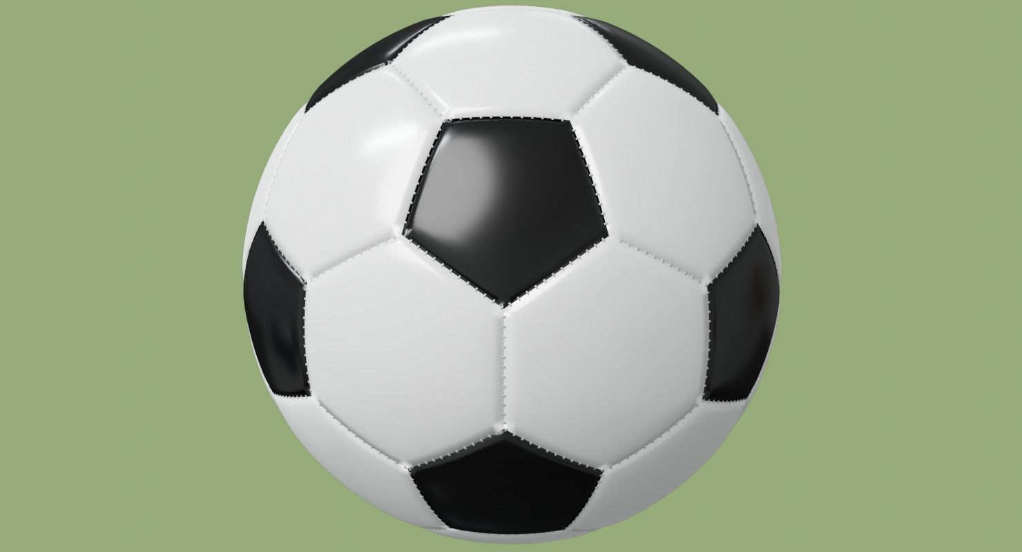 Soccer ball in Blender and other formats 3D model_27