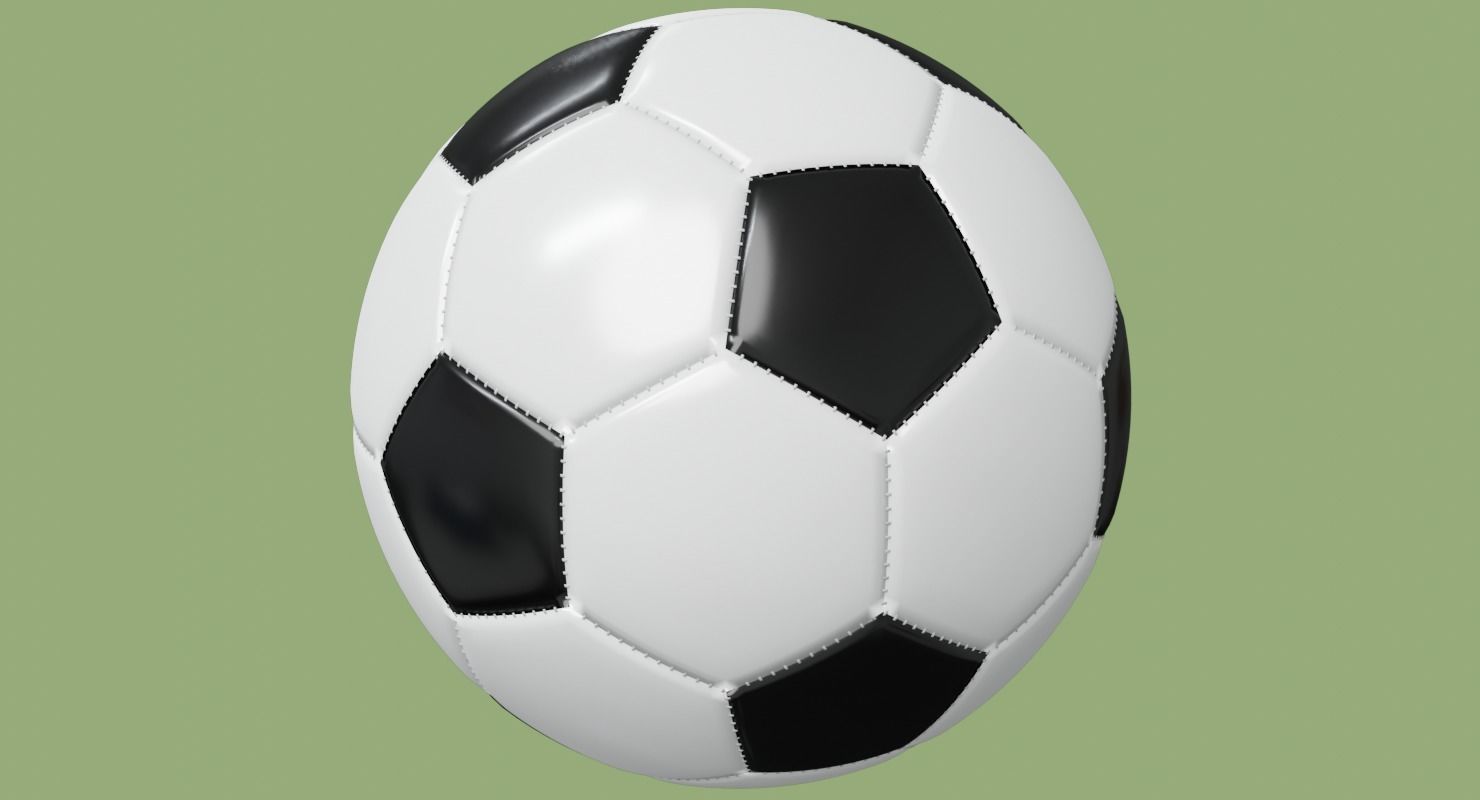 Soccer ball in Blender and other formats 3D model_23