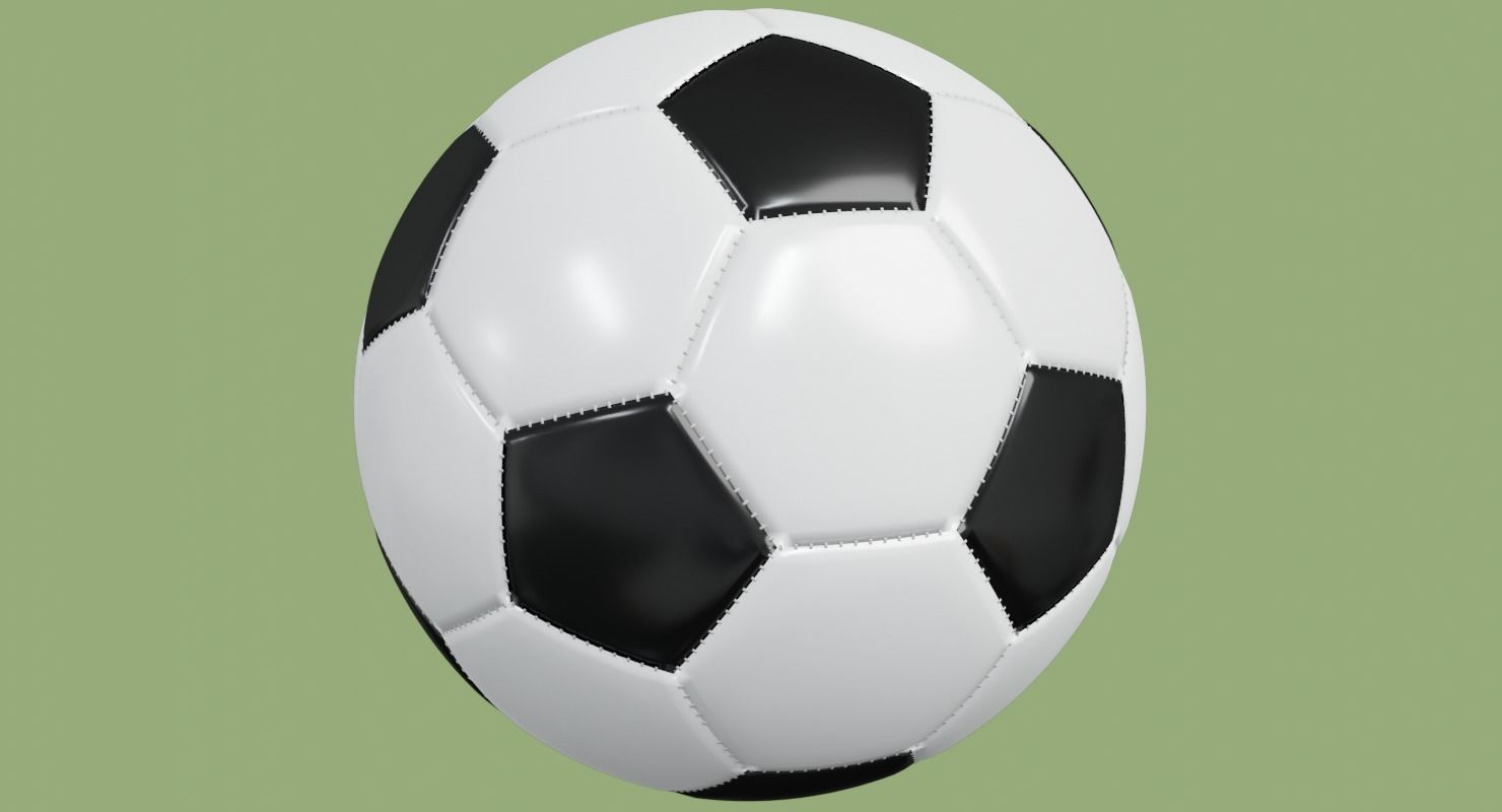 Soccer ball in Blender and other formats 3D model_6