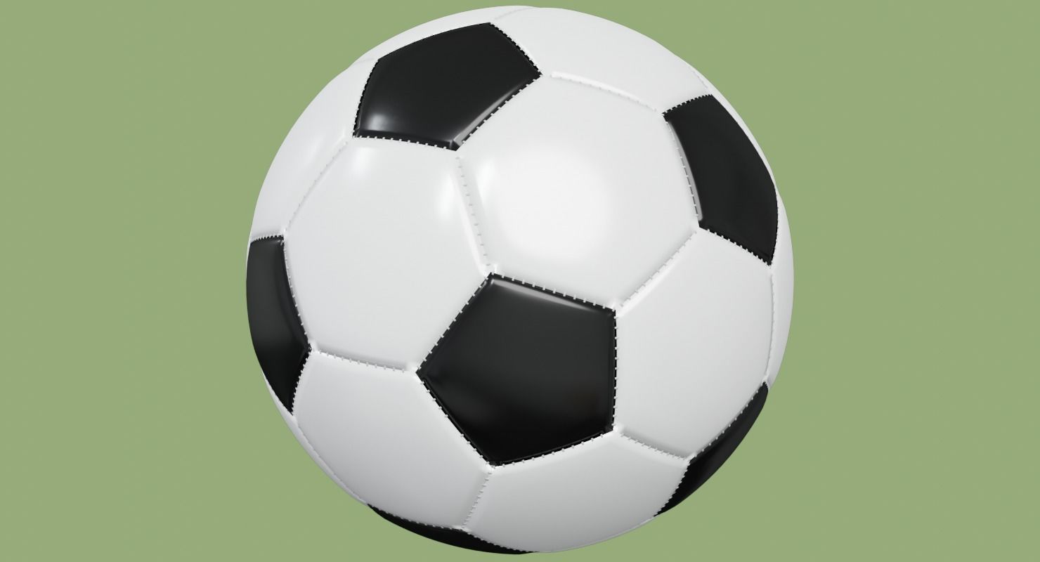 Soccer ball in Blender and other formats 3D model_15