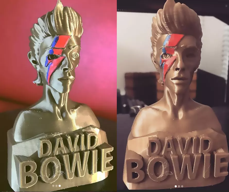 David Bowie Cartoony Style 3D print model