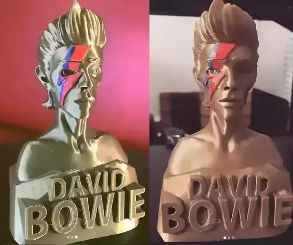 David Bowie Cartoony Style 3D print model