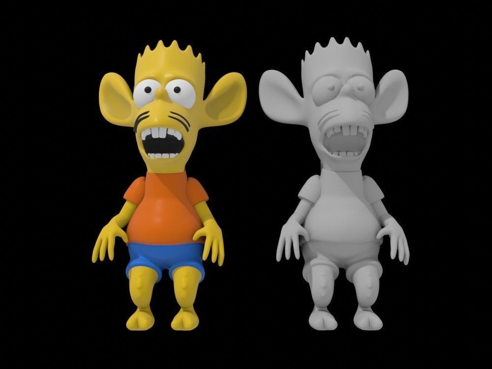 Bart Simpson rat boy 3D printable model cartoon print 3D print model_2