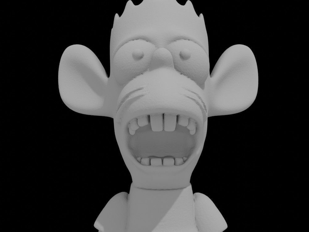 Bart Simpson rat boy 3D printable model cartoon print 3D print model_1