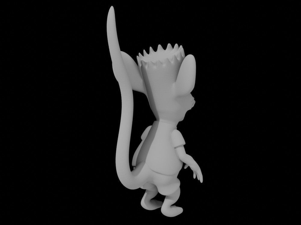 Bart Simpson rat boy 3D printable model cartoon print 3D print model_10
