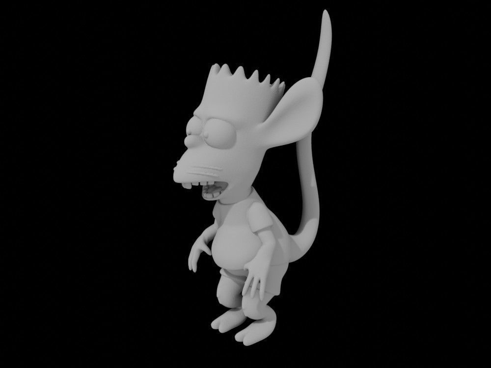Bart Simpson rat boy 3D printable model cartoon print 3D print model_9