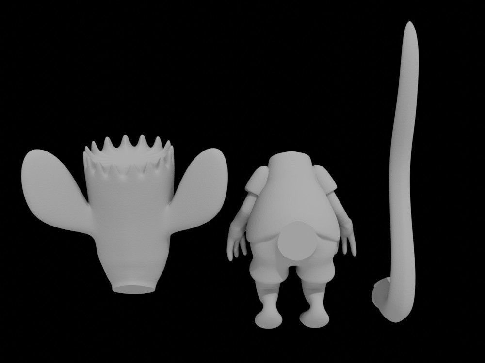 Bart Simpson rat boy 3D printable model cartoon print 3D print model_8