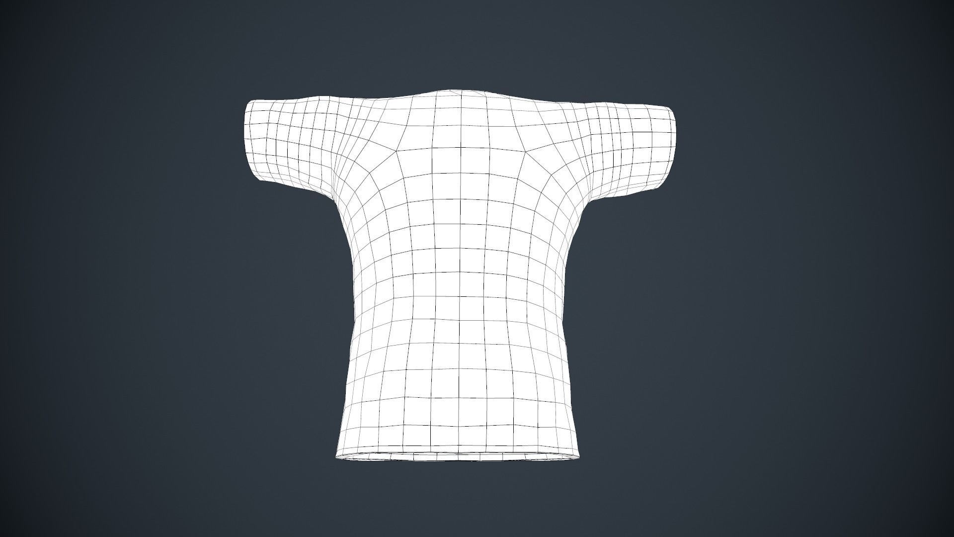 Gray T-Shirt Low-poly 3D model_15