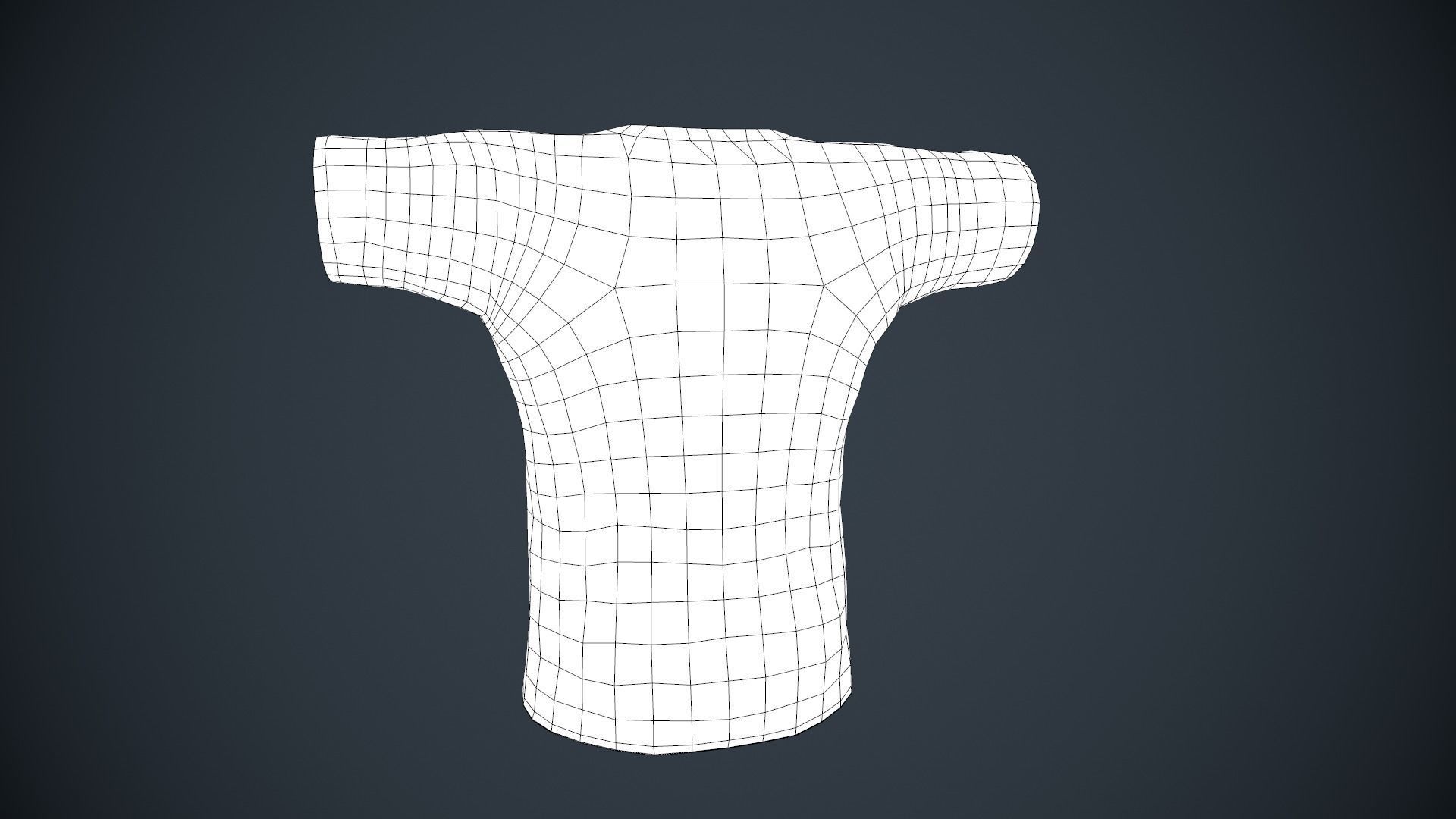 Gray T-Shirt Low-poly 3D model_13