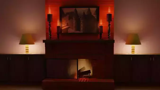 Fireplace lamp