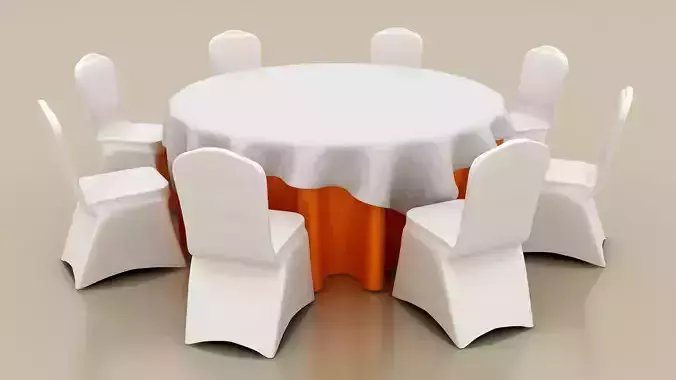 Hotel Banquet Table with Chairs