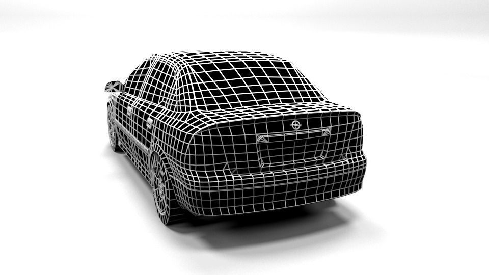 OPEL ASTRA G 4 DOOR LOWPOLY Low-poly 3D model_3
