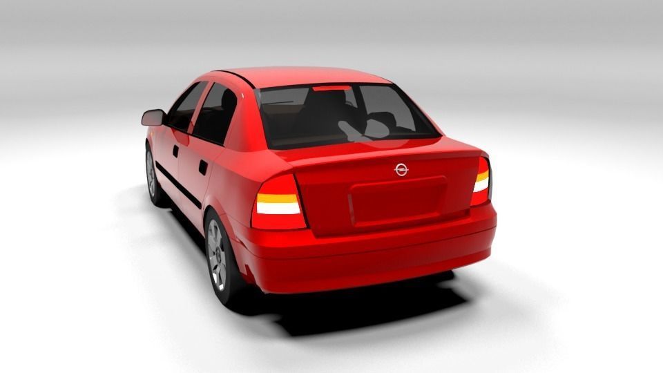 OPEL ASTRA G 4 DOOR LOWPOLY Low-poly 3D model_2