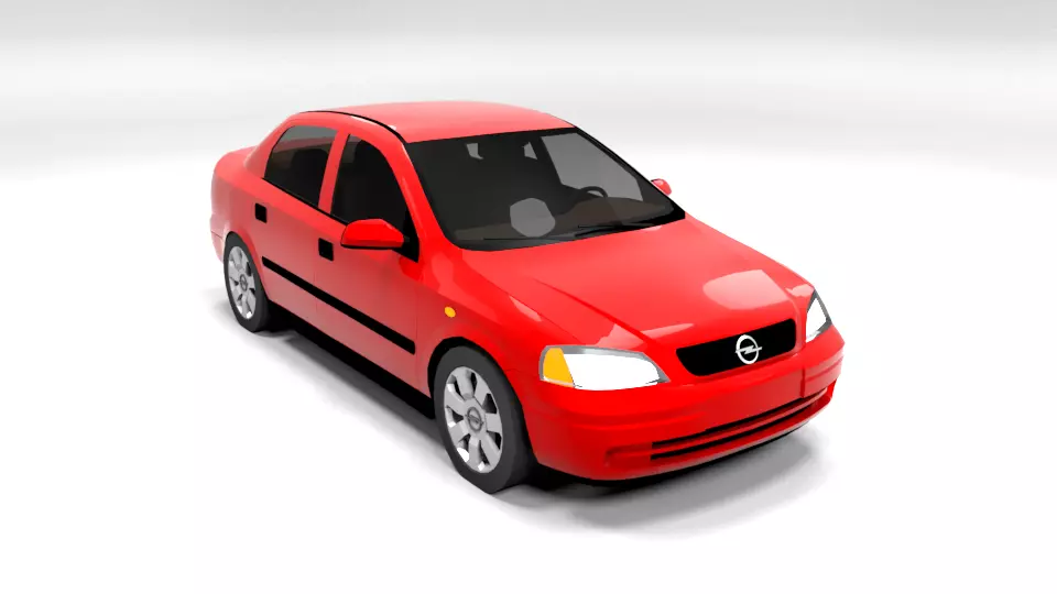 OPEL ASTRA G 4 DOOR LOWPOLY Low-poly 3D model_0