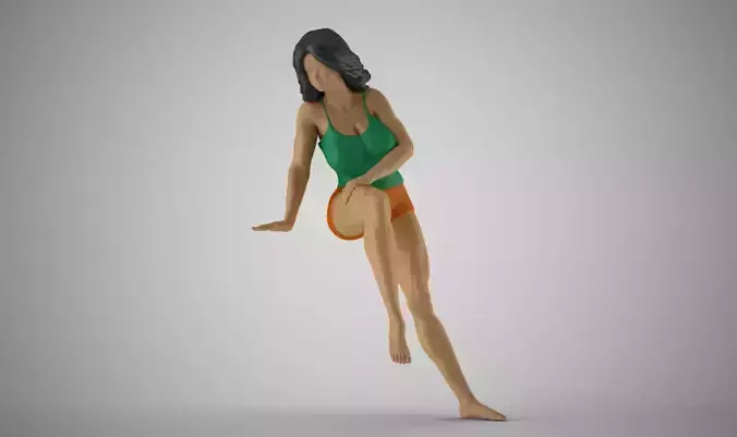 Woman Posing on Table