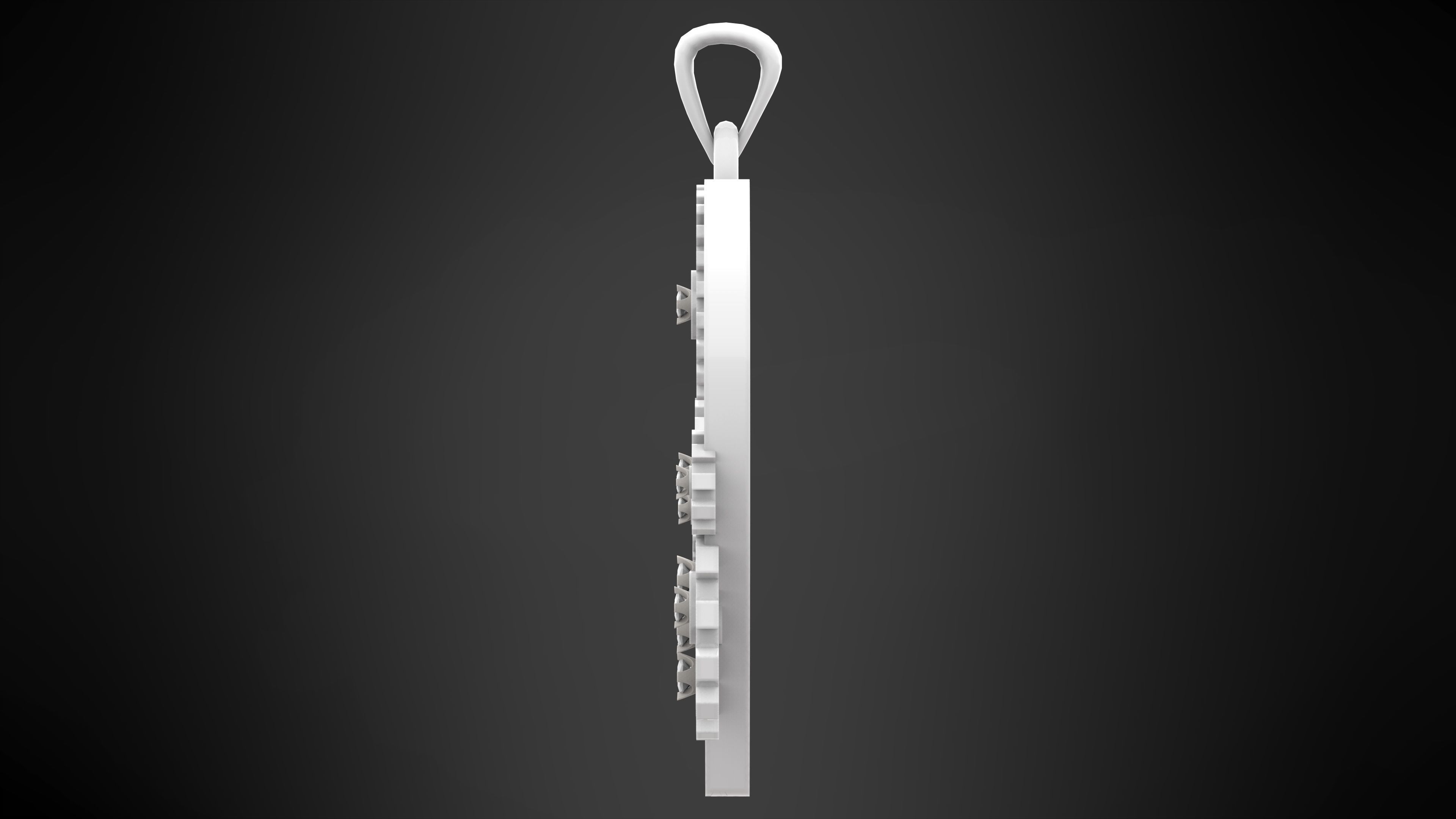 Heart And Gears Pendant 3D print model_6