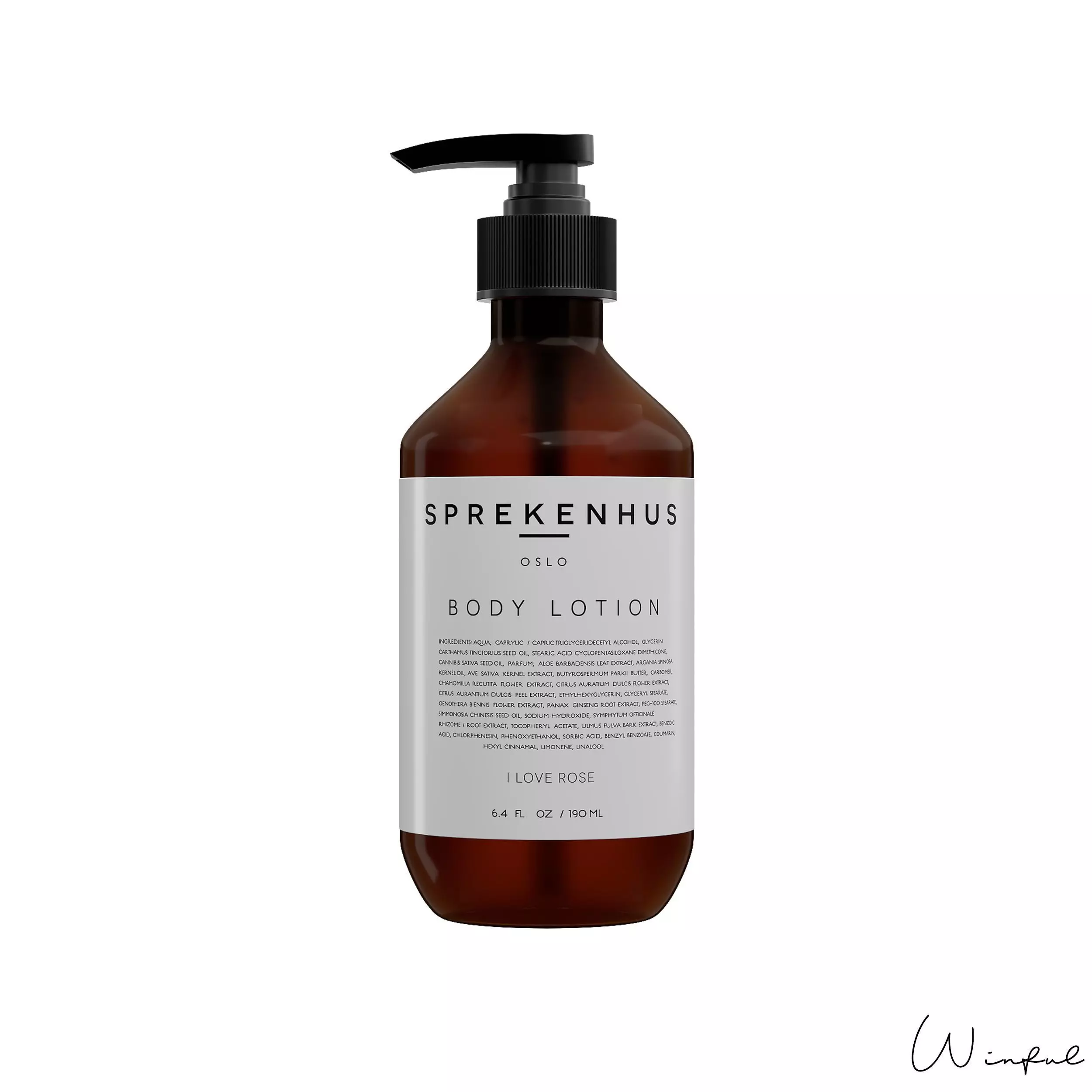 Sprekenhus Body Lotion I Love Rose Low-poly 3D model_0