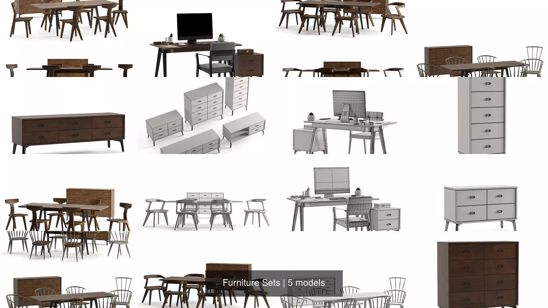 Furniture Sets 3D Model Collection_0