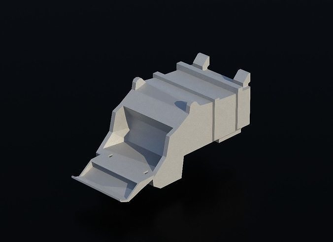 Hindcarriage 02 Low-poly 3D model