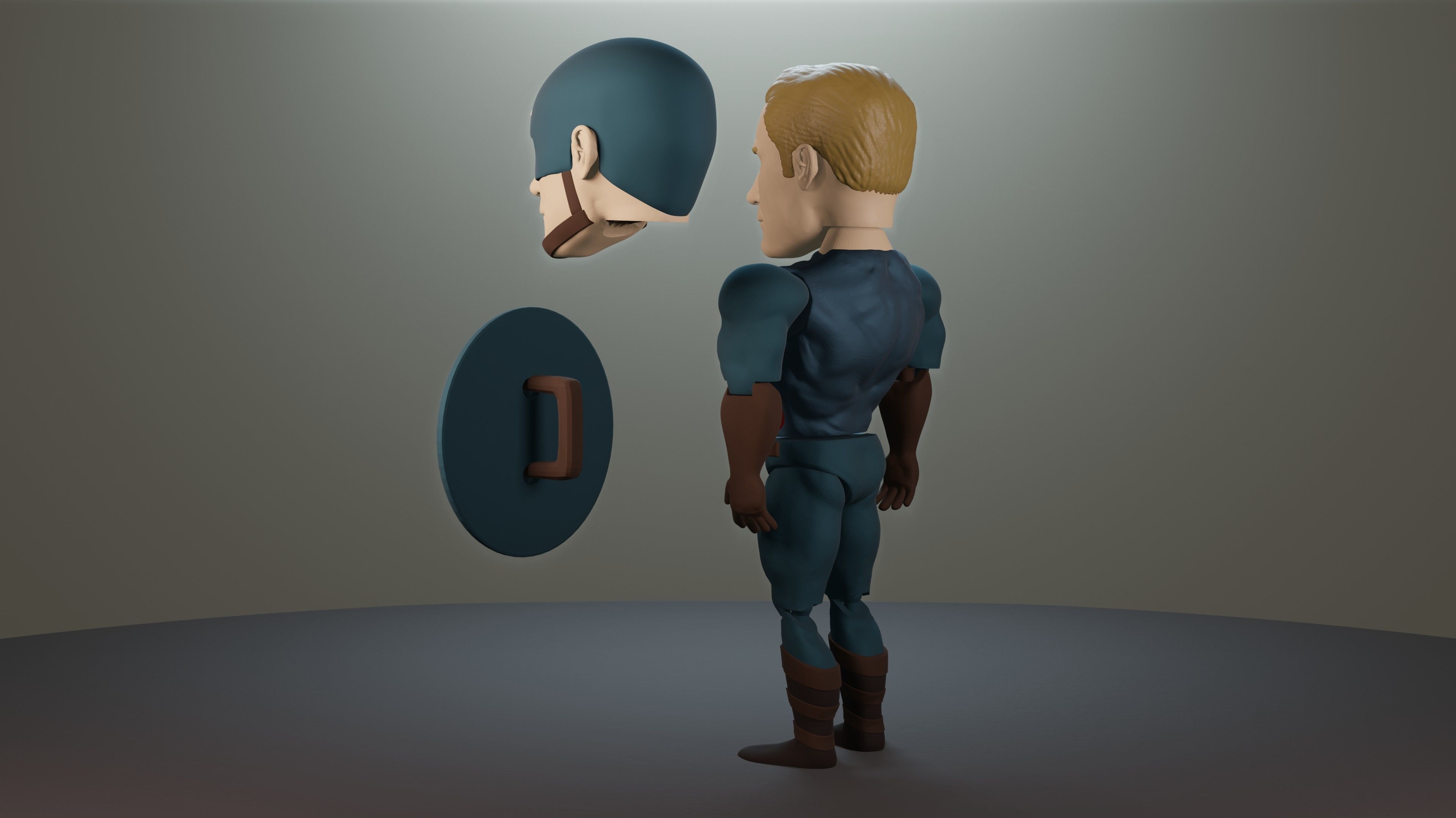 CAPITAN AMERICA ARTICULADO 3D print model_6