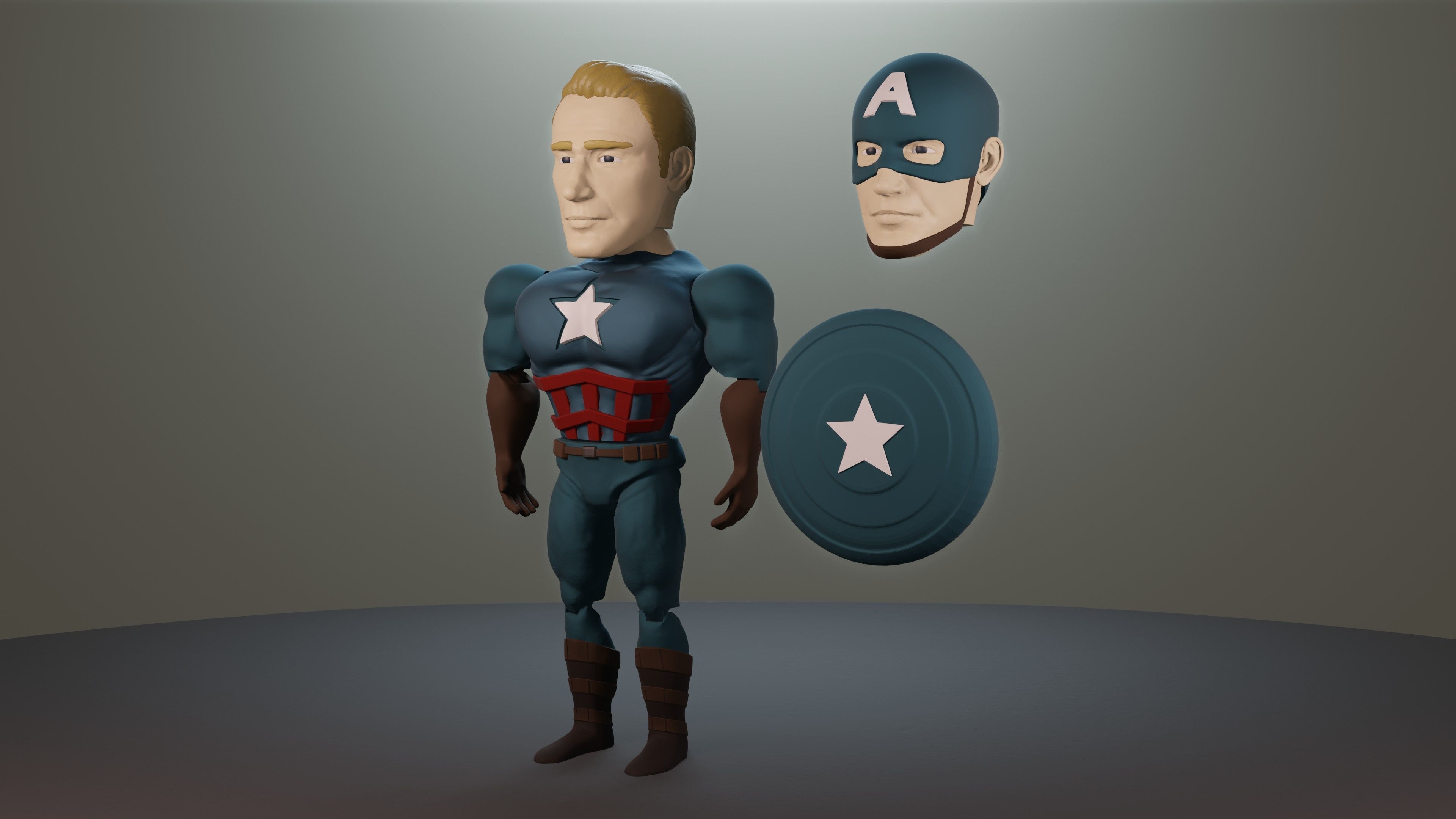 CAPITAN AMERICA ARTICULADO 3D print model_4