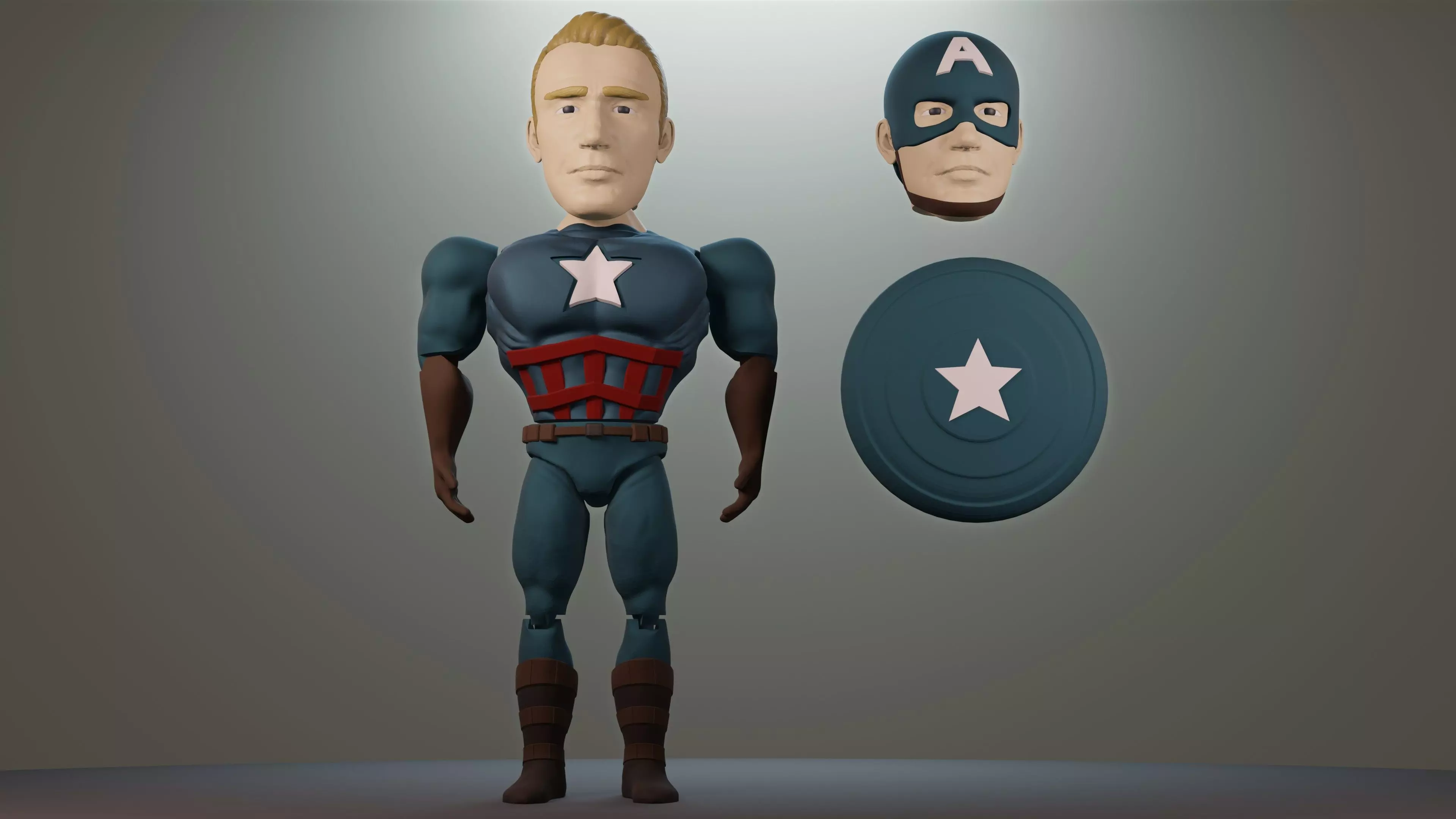 CAPITAN AMERICA ARTICULADO 3D print model_0