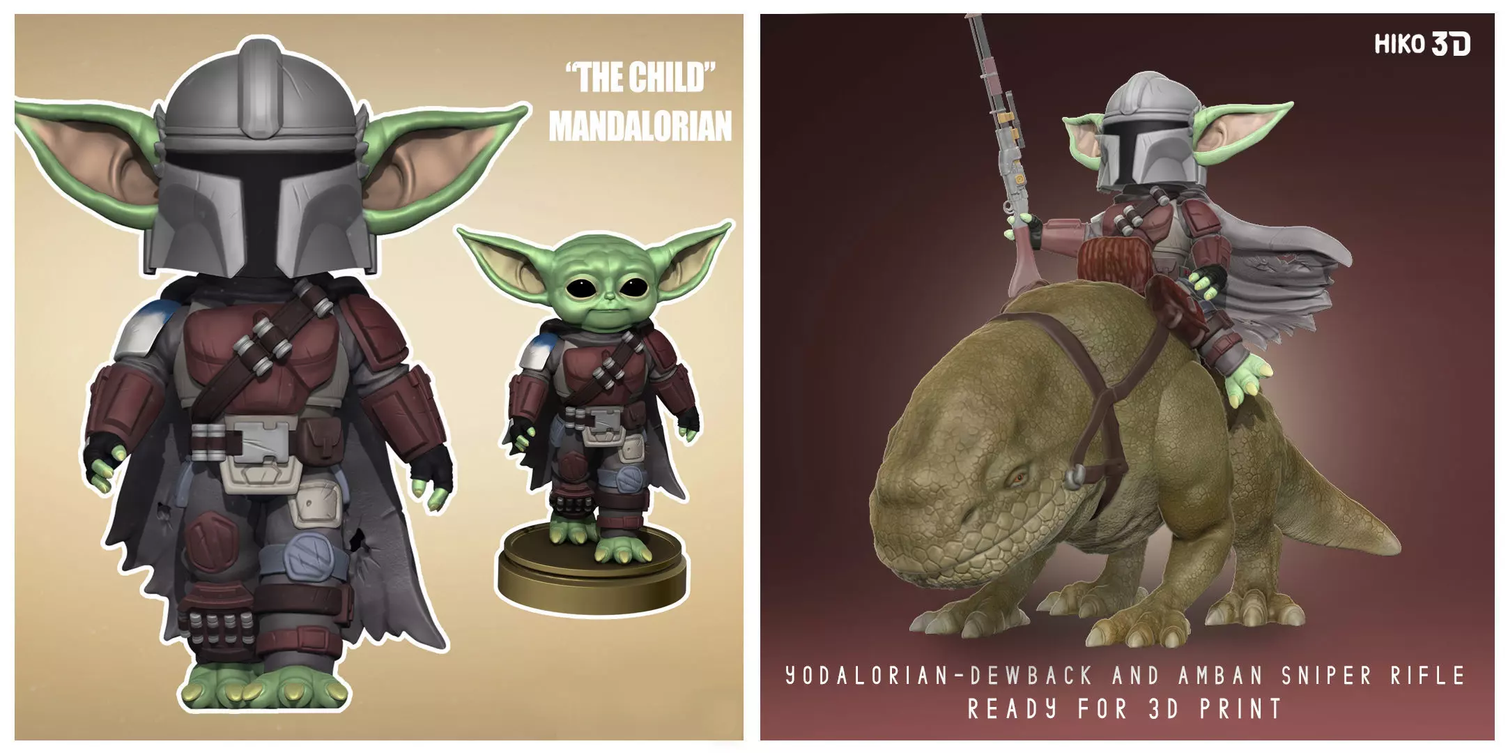The Yodalorian Collection - Mandalorian - 3D Fan Art - _0