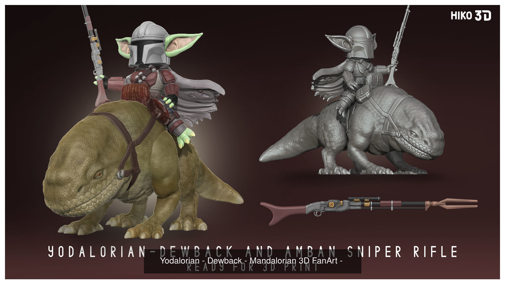 The Yodalorian Collection - Mandalorian - 3D Fan Art - _6