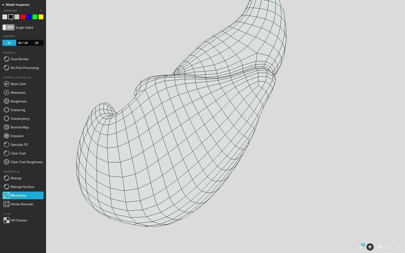 Liver ear Low-poly 3D model_24