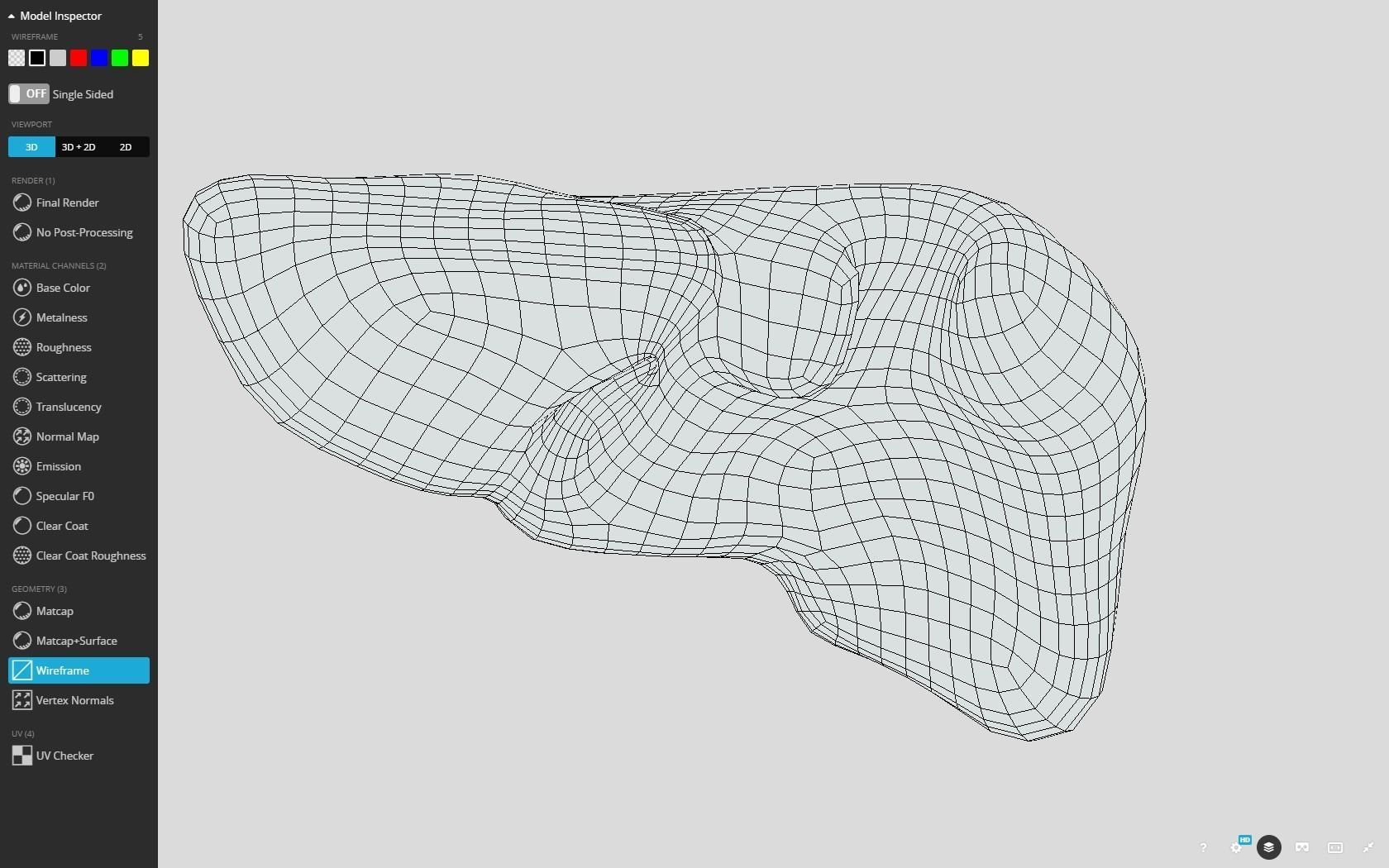 Liver ear Low-poly 3D model_23