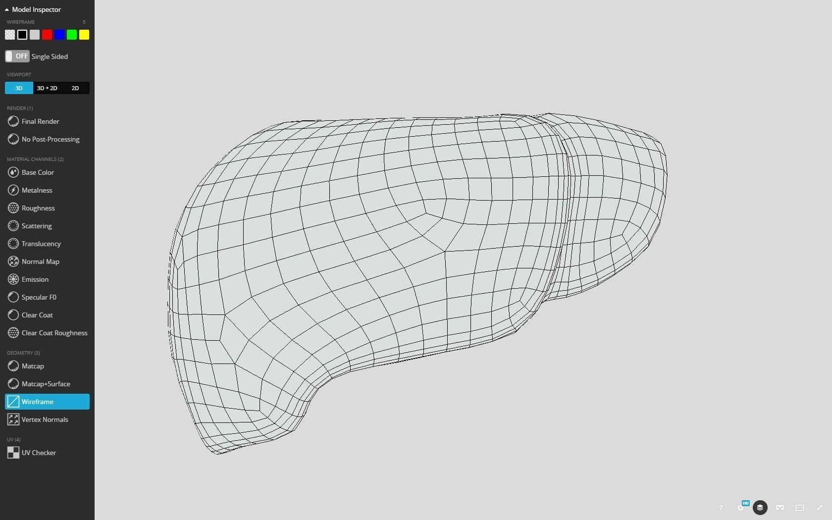 Liver ear Low-poly 3D model_22