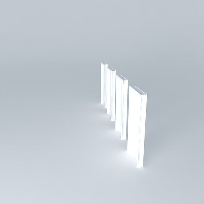 White Lacquer door Full Free 3D model_2