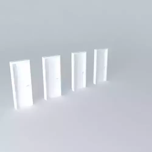 White Lacquer door Full Free 3D model