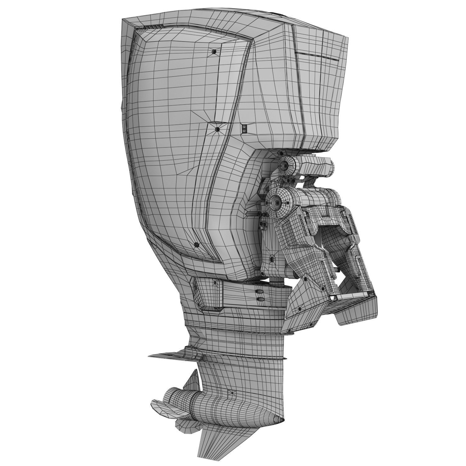 Evinrude E-TEC G2 Outboard Motor 3D Model 3D model_22