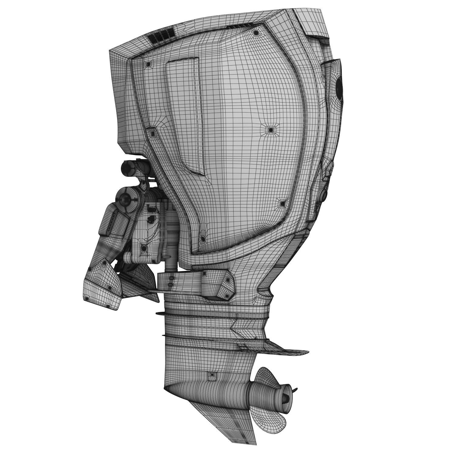 Evinrude E-TEC G2 Outboard Motor 3D Model 3D model_21