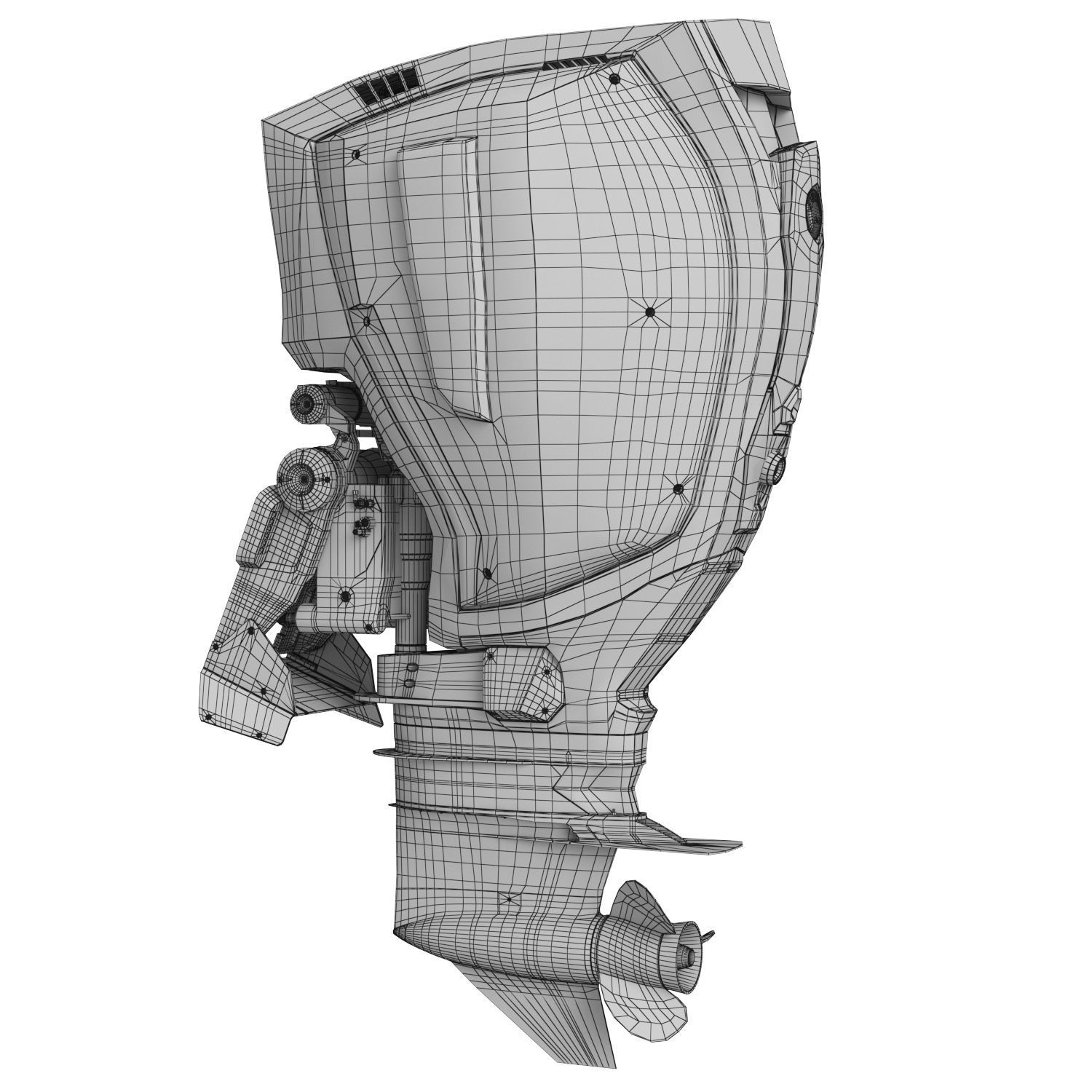 Evinrude E-TEC G2 Outboard Motor 3D Model 3D model_20