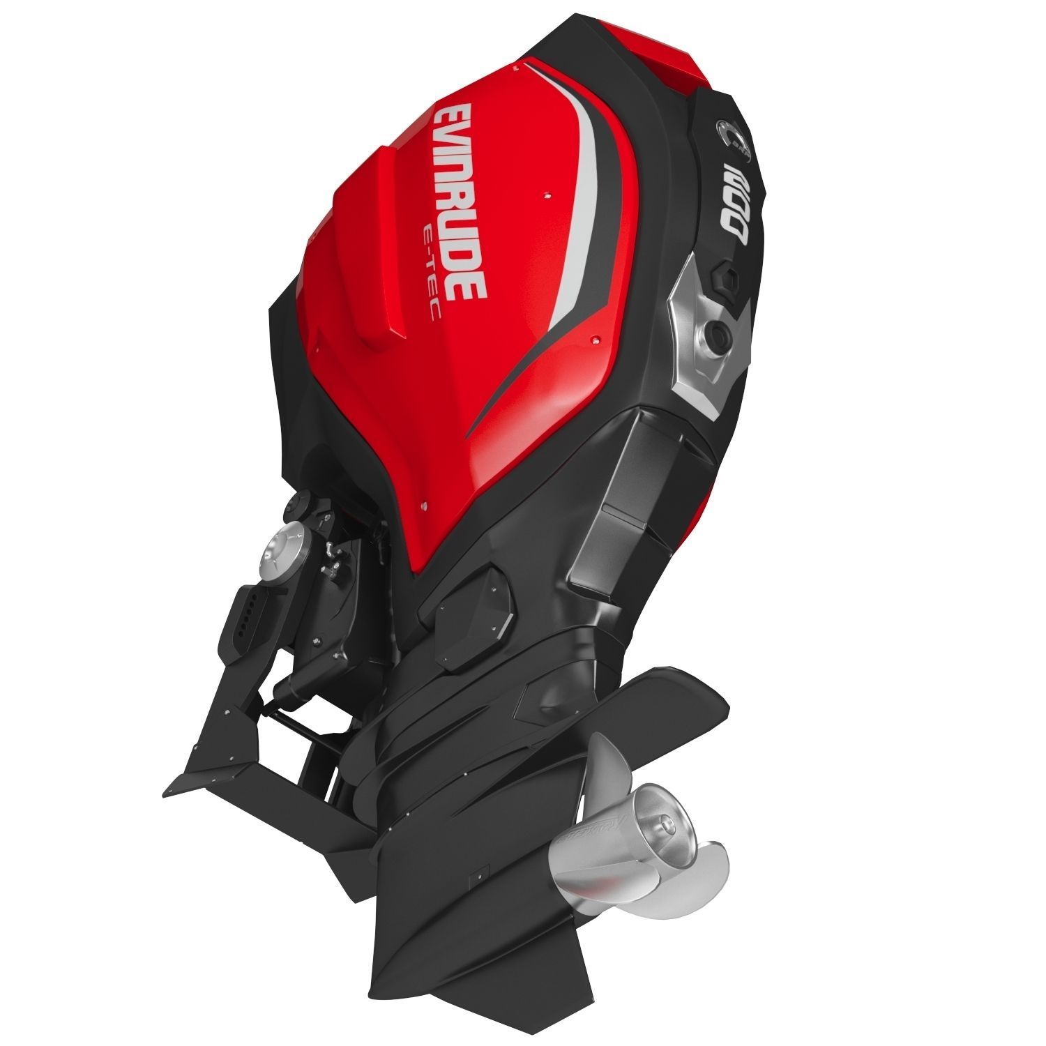 Evinrude E-TEC G2 Outboard Motor 3D Model 3D model_12