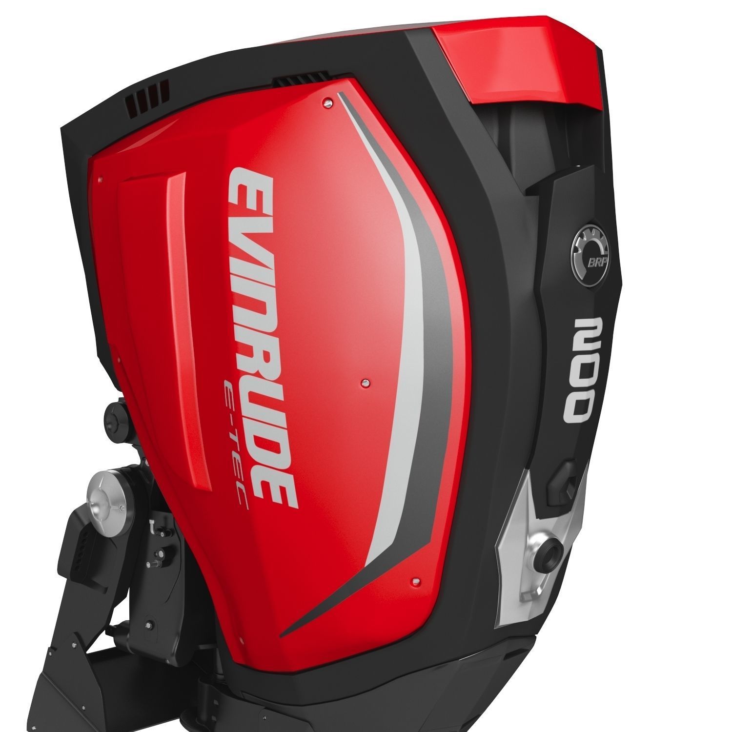 Evinrude E-TEC G2 Outboard Motor 3D Model 3D model_16