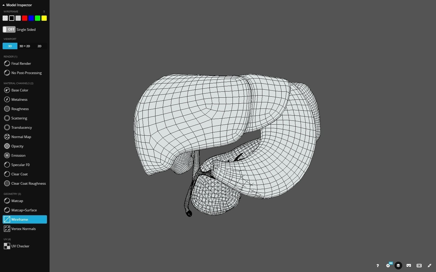 Liver - Spleen - Pancreas and relations Low-poly 3D model_24
