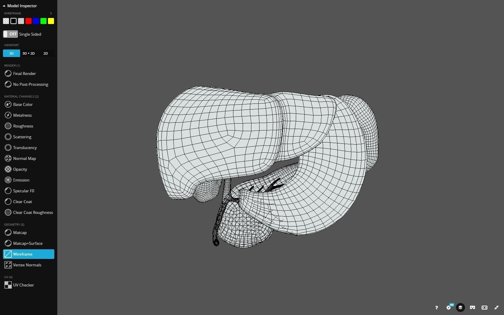 Liver - Spleen - Pancreas and relations Low-poly 3D model_20