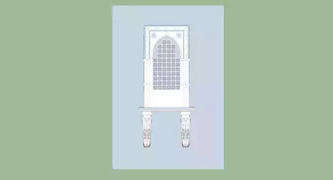 indian stone jharokha 3d modal Low-poly 3D model