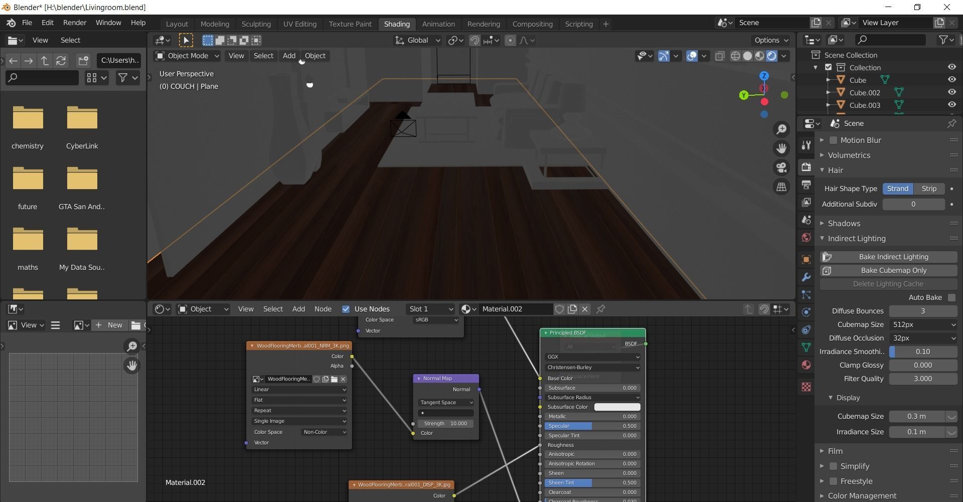 Living room- warm lighting Free 3D model_3
