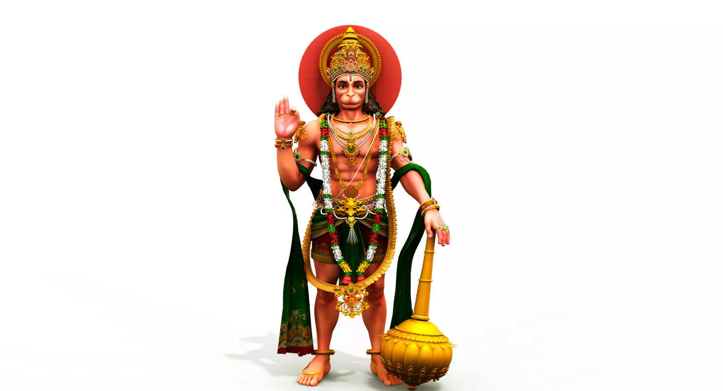 Hanuman 3d model hindu god lord person 3D model