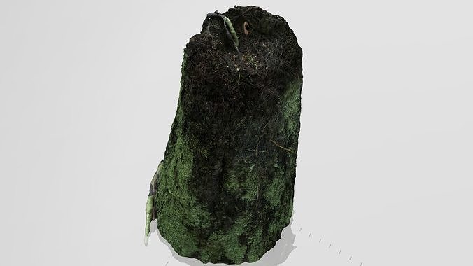 Mossy stump Free 3D model