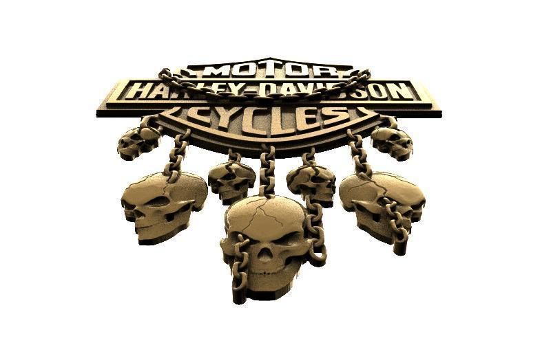 Harley Davidson skulls 3D print model_2