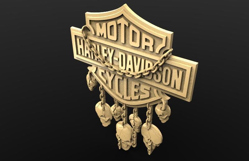 Harley Davidson skulls 3D print model_4