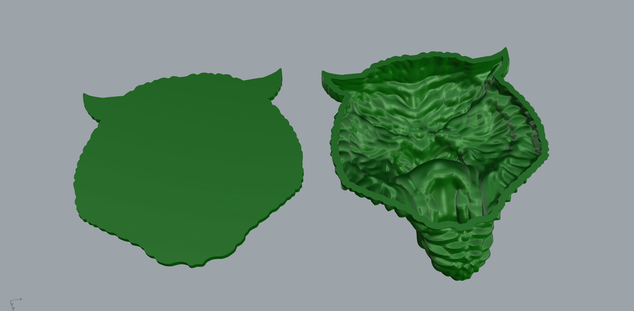 Tiger face 3D print model_6