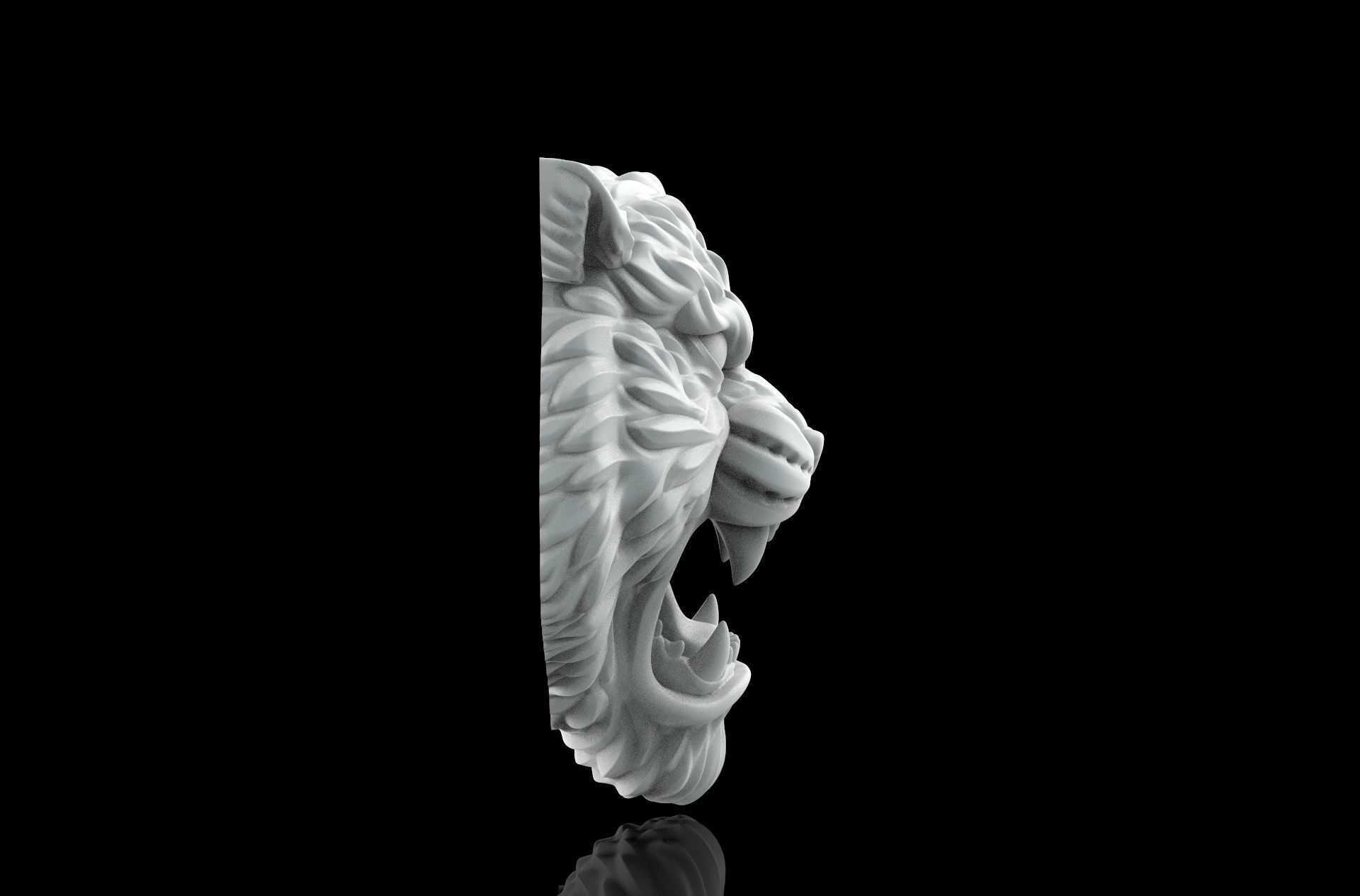 Tiger face 3D print model_2