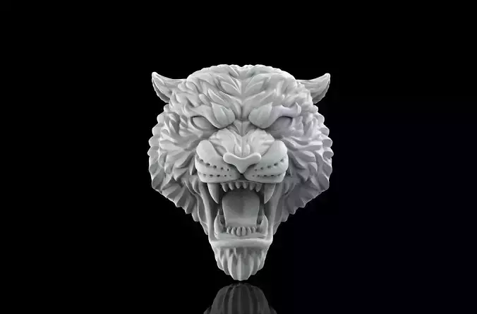 Tiger face 3D print model