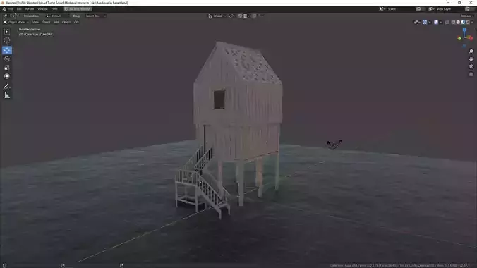 Medieval House In Lake